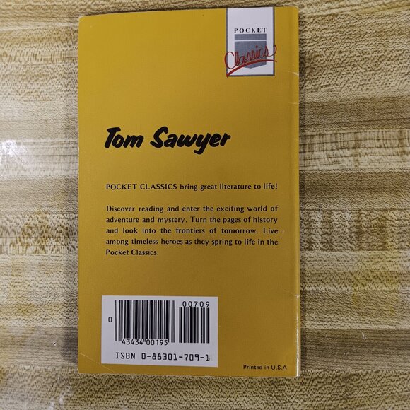 Tom Sawyer Mark Twain Samuel  Clemens 1984 B&W Pocket Classics Comic PB Vintage - Picture 2 of 6